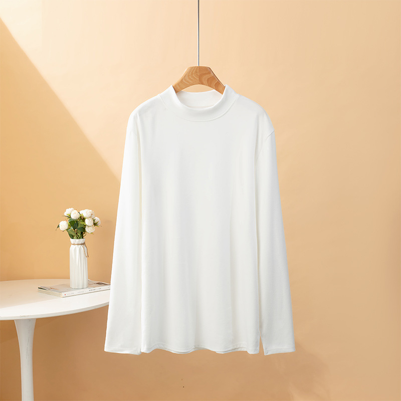 Double-faced fleece trendy mid-high collar warm long sleeves 39 01