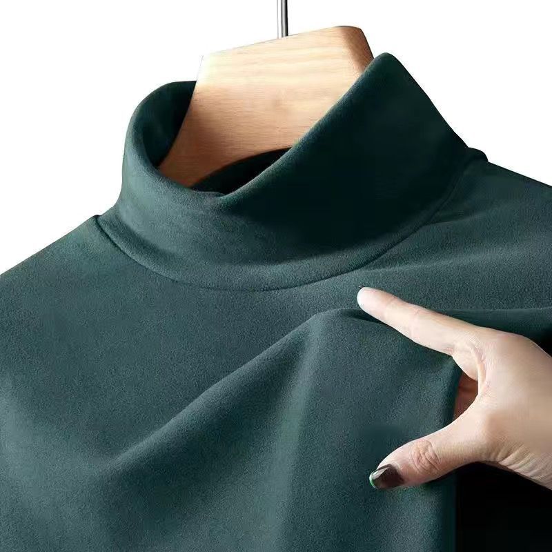 Fleece bottoming shirt half turtleneck sweatshirt 2