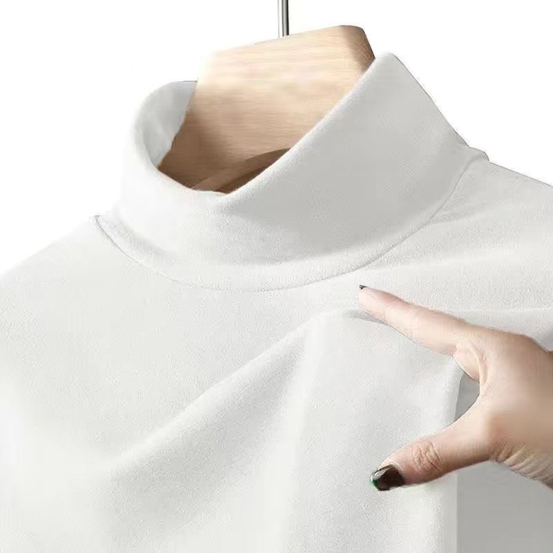 Fleece bottoming shirt half turtleneck sweatshirt 2