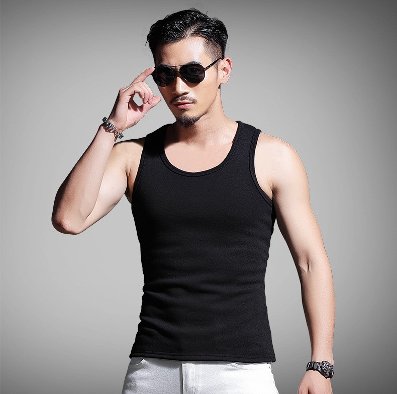 Men's autumn and winter warm vest thickened fleece 24 02