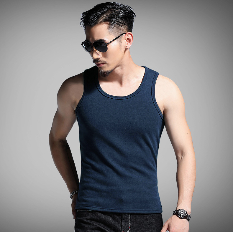 Men's autumn and winter warm vest thickened fleece 24 01