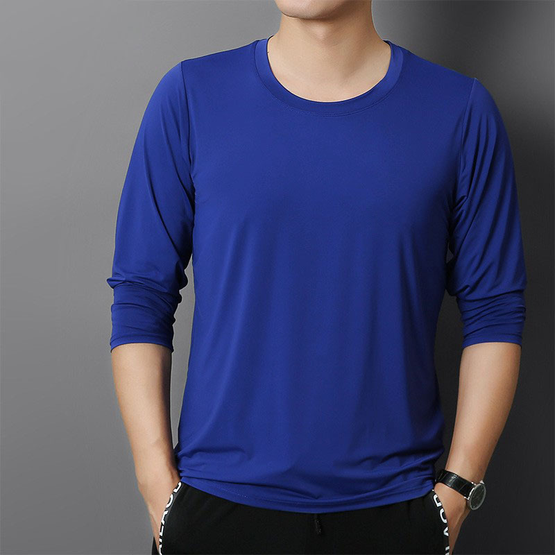 Men's autumn thin ice silk long sleeve T-shirt 49