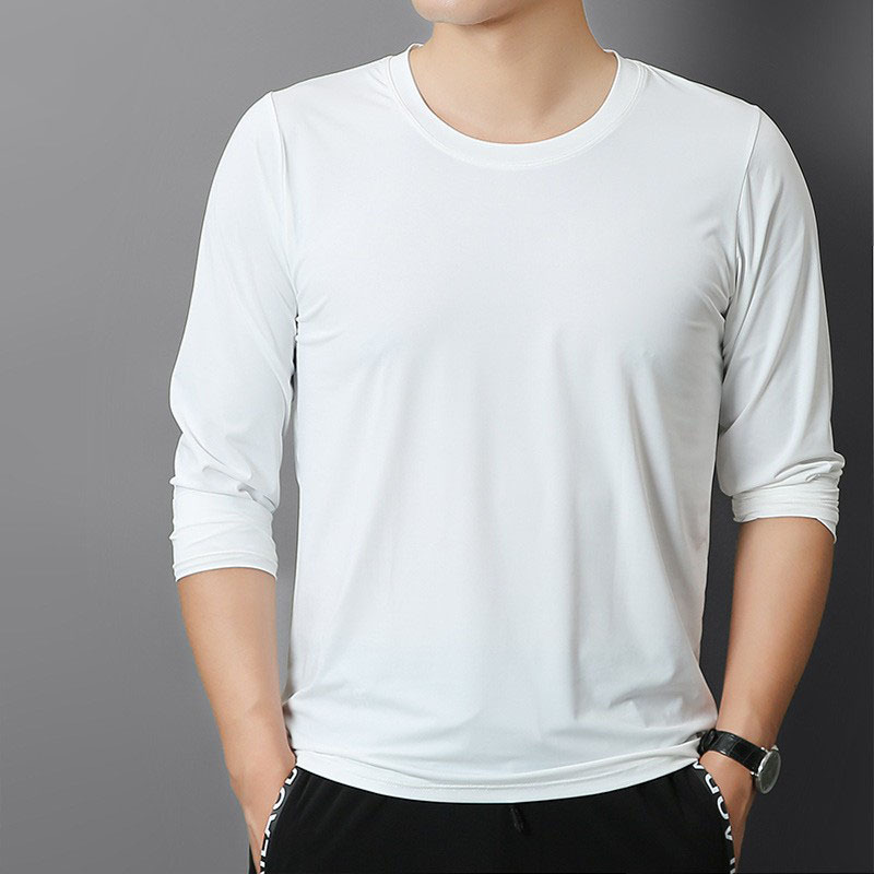 Men's autumn thin ice silk long sleeve T-shirt 49 02
