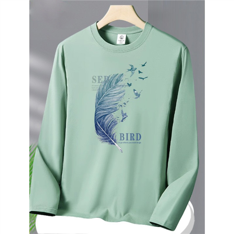 Men's round neck slim fit sweatshirt trendy 18 02