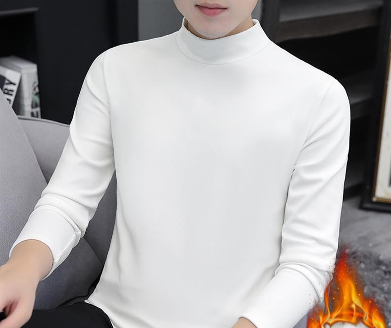 Men's thickened half turtleneck warm slim fit clothes 10