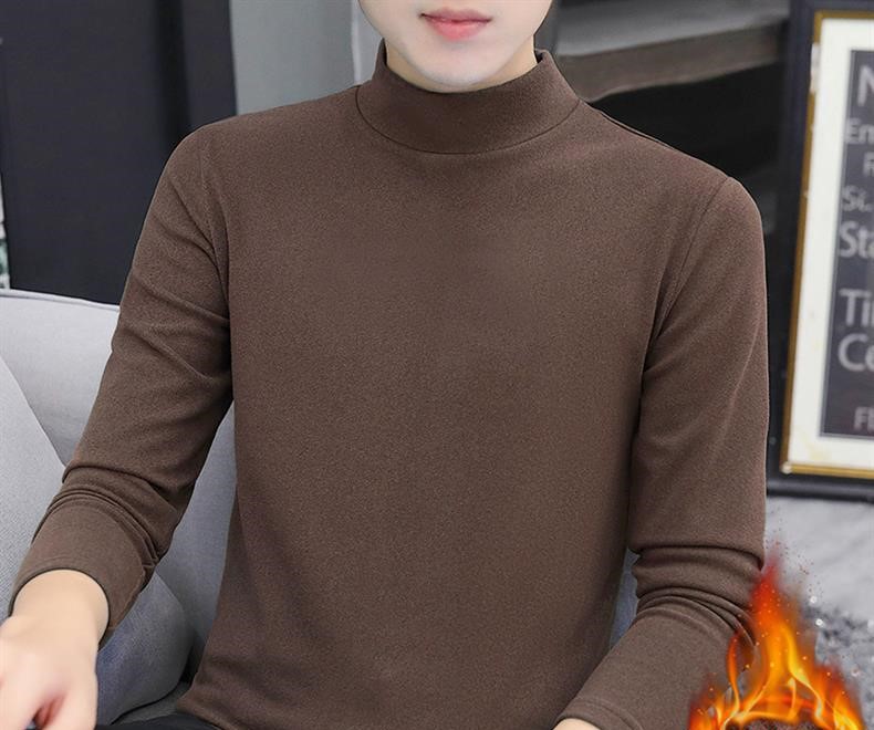 Men's thickened half turtleneck warm slim fit clothes 10