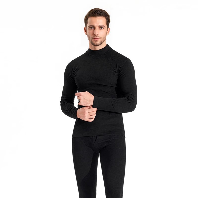 Mid-length turtleneck double-faced fleece warm top 26