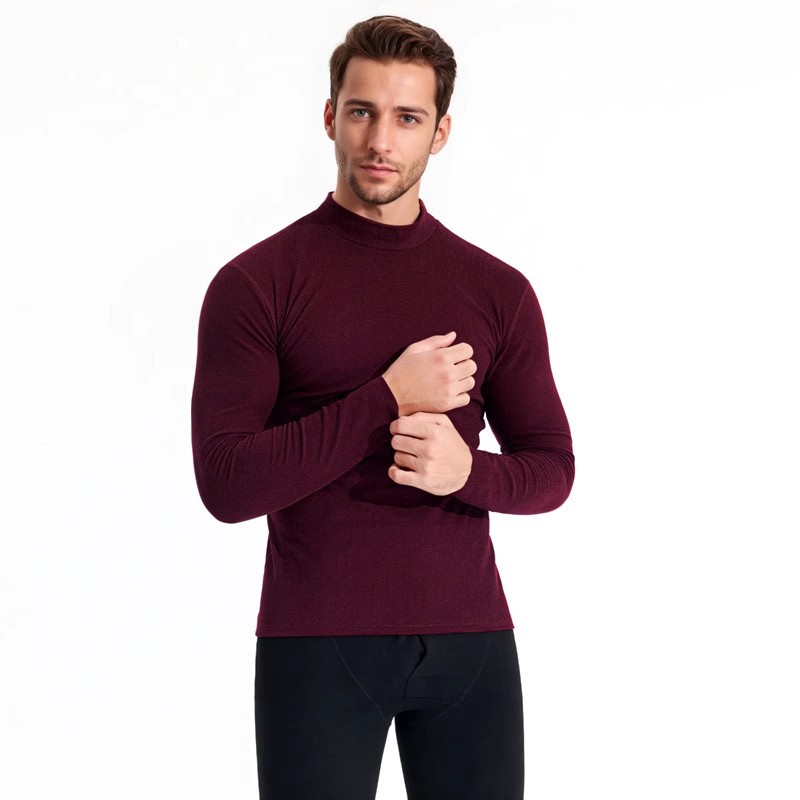 Mid-length turtleneck double-faced fleece warm top 26