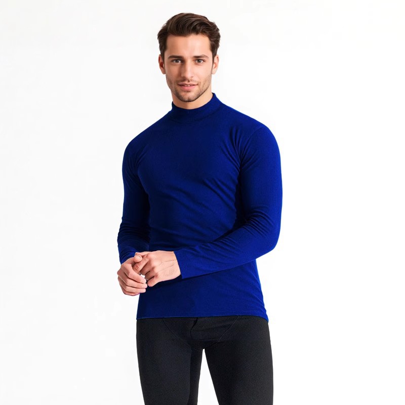 Mid-length turtleneck double-faced fleece warm top 26
