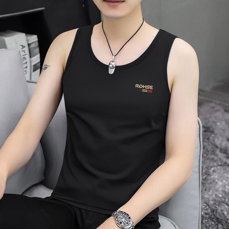 Slim round neck slim vest for men 23 01