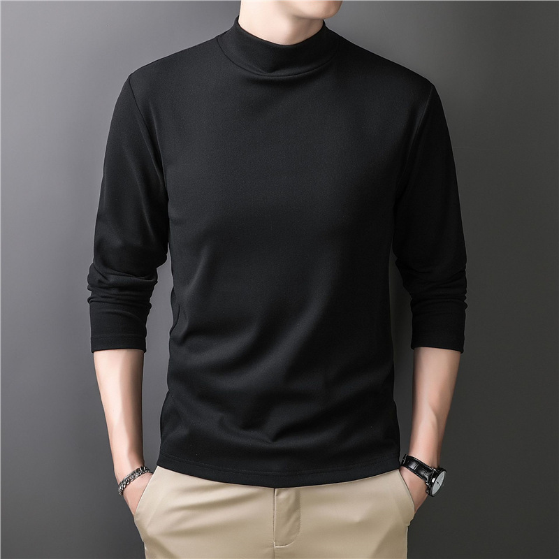T-shirt half turtleneck large size versatile long sleeve 46