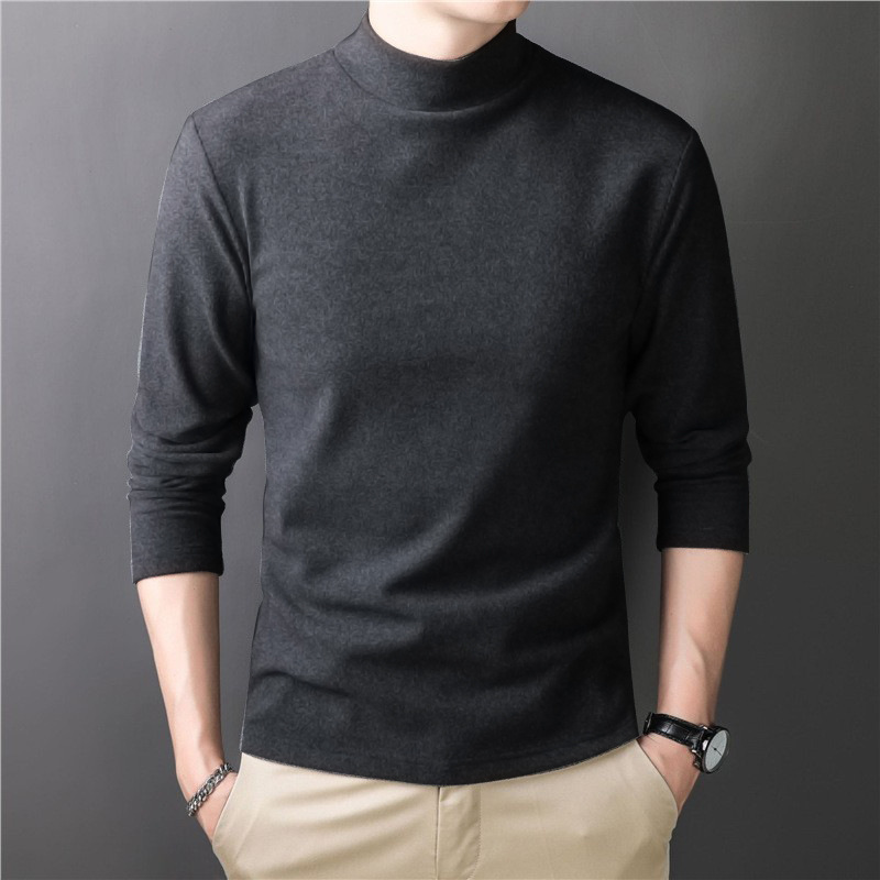 T-shirt half turtleneck large size versatile long sleeve 46