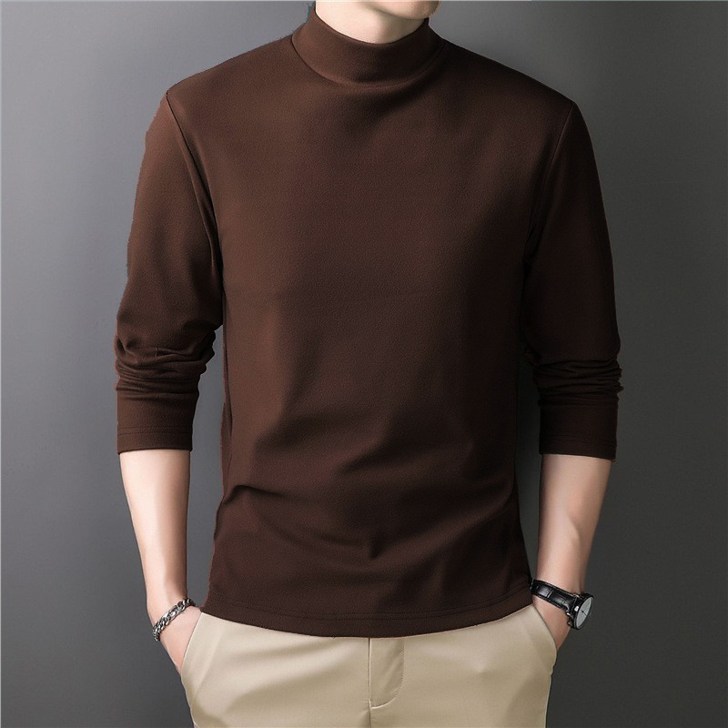 T-shirt half turtleneck large size versatile long sleeve 46