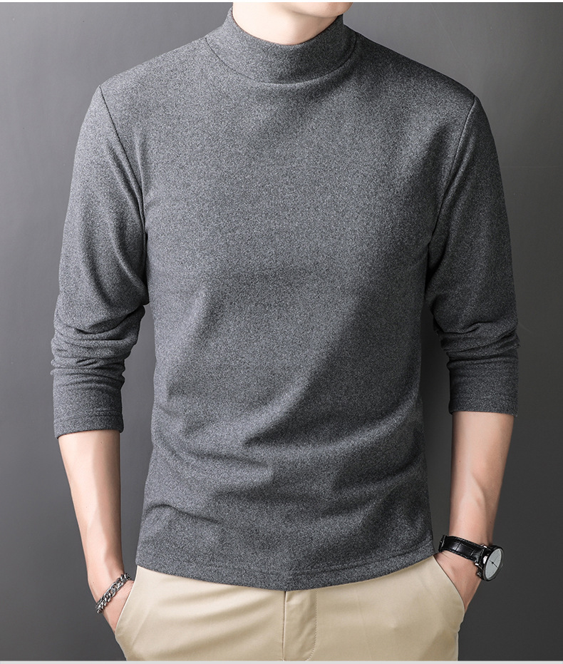 T-shirt half turtleneck large size versatile long sleeve 46 01