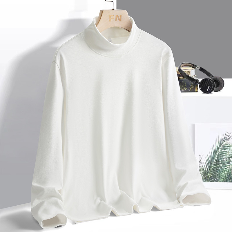 Thick medium turtleneck solid color versatile sweatshirt 15