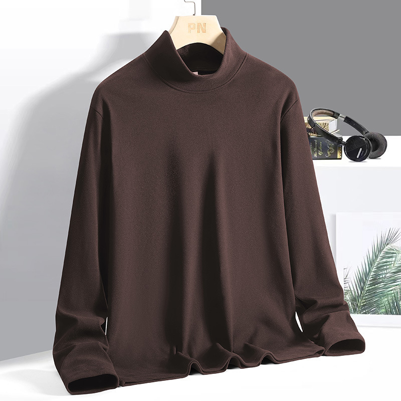 Thick medium turtleneck solid color versatile sweatshirt 15