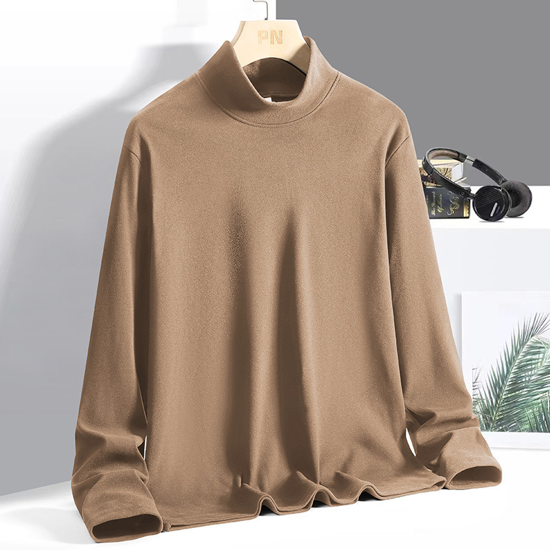 Thick medium turtleneck solid color versatile sweatshirt 15