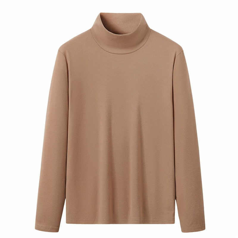 Turtleneck bottoming shirt all-match solid color top 1