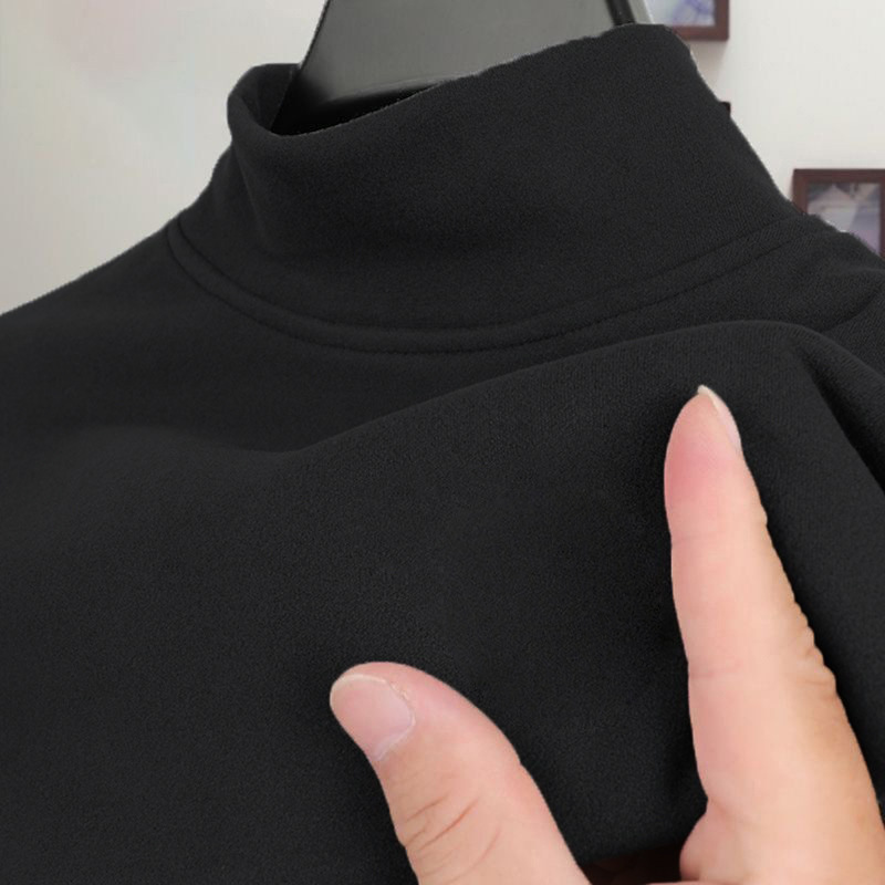 Velvet half turtleneck versatile long sleeve sweatshirt 9 01