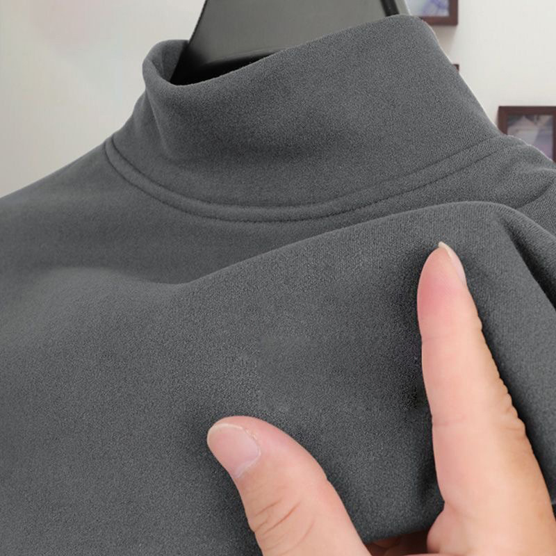 Velvet half turtleneck versatile long sleeve sweatshirt 9